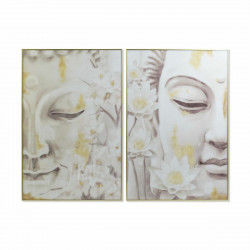 Painting DKD Home Decor Buddha 80 x 4 x 120 cm Oriental (2 Units)