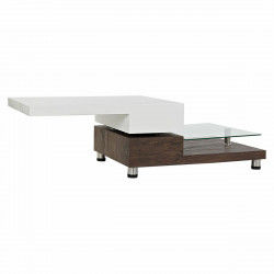 Tavolino da Caffè DKD Home Decor 80 x 60 x 38 cm Cristallo Alluminio Legno MDF