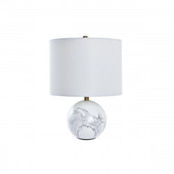 Lampe de bureau DKD Home Decor Blanc Doré Métal 50 W 220 V 36 x 36 x 52 cm