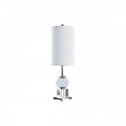 Lampe de bureau DKD Home Decor Verre Argenté Métal Blanc 25 x 25 x 78 cm 220...