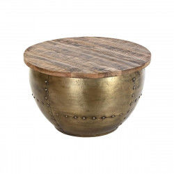 Centre Table DKD Home Decor Glamour Brown Golden Metal Mango wood 68 x 68 x...