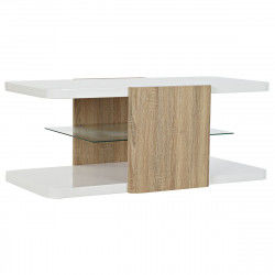 Side table DKD Home Decor White Brown Crystal MDF Wood 110 x 60 x 45 cm