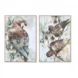 Painting DKD Home Decor Parrot Tropical 83 x 4,5 x 122,5 cm 83 x 4,5 x 123 cm...