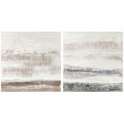 Painting DKD Home Decor 100 x 3,7 x 100 cm Abstract Urban (2 Units)