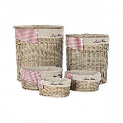 Set of Baskets DKD Home Decor Red Beige Natural wicker Cottage 51 x 37 x 56...