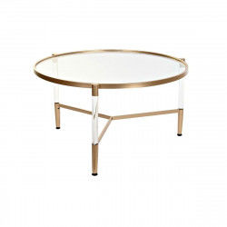 Centre Table DKD Home Decor Glamour Transparent Golden Acrylic Metal 87 x 87...