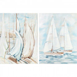 Canvas DKD Home Decor 90 x 3,5 x 120 cm 90 x 3,7 x 120 cm Yachts...