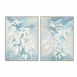 Painting DKD Home Decor 90 x 4 x 120 cm Leaf of a plant Scandinavian (2 Units)