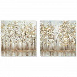 Canvas DKD Home Decor Trees Traditional 90 x 2 x 90 cm (2 Units)