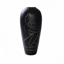 Vase DKD Home Decor Lady Black Resin Modern (34 x 34 x 73,5 cm)