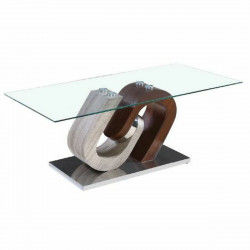 Centre Table DKD Home Decor Brown Transparent Silver Natural Wood Crystal MDF...