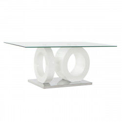 Centre Table DKD Home Decor White Transparent Wood Crystal MDF Wood 110 x 60...