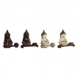 Dekorativ figur DKD Home Decor 22 x 8,2 x 23 cm Rød Beige Buddha Orientalsk...