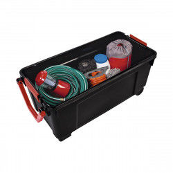 Storage Box with Wheels Iris Black/Red polypropylene 170 L 49 x 103 x 50 cm