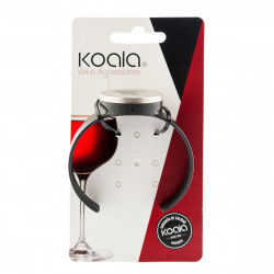 Wine Thermometer Koala Bodega Watch Black Plastic 7,5 x 7,5 cm (Pack 12x)