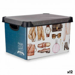Caja de Almacenaje Vintage Con asas Plástico Vintage 22 L (30 x 23,5 x 40 cm)...