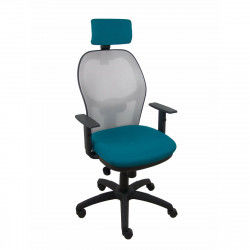 Office Chair with Headrest Jorquera P&C 10CRNCR Grey Green/Blue
