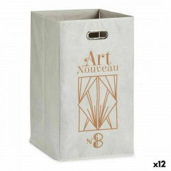Basket Art Nouveau White Golden Cardboard 60 L 35 x 57 x 35 cm (12 Units)