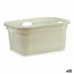 Basket White Plastic 25 L 42,5 x 25,5 x 63,5 cm (12 Units)