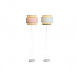 Floor Lamp DKD Home Decor 38 x 38 x 154 cm Pink Metal Green 220 V 50 W (2 Units)
