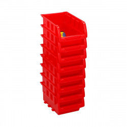 Set de Cajas Organizadoras Apilables Kinzo Rojo 12 x 10 cm Polipropileno (8...
