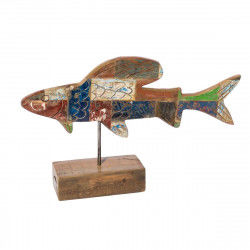 Decorative Figure Calypso Fish 51 x 13 x 28 cm Teak Multicolour