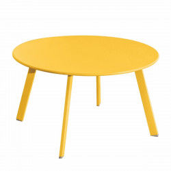Side table Marzia Steel Mustard 70 x 70 x 40 cm