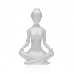 Decorative Figure Versa White Yoga 12 x 20 x 10 cm Resin