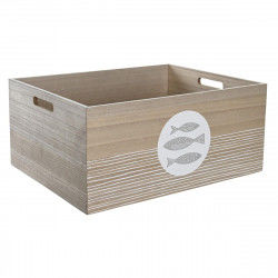 Decorative box DKD Home Decor Natural MDF Wood Spirals Mediterranean 50 x 40...