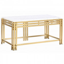 Table Basse DKD Home Decor Métal Aluminium Marbre 80 x 40 x 40 cm