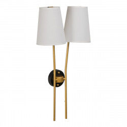Wall Lamp 32 x 16 x 64 cm Synthetic Fabric Black Golden Metal Modern