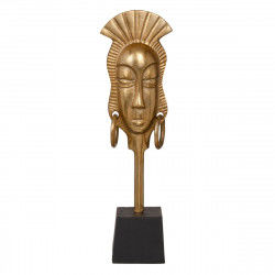Dekorativ figur 14,5 x 10,5 x 50 cm Sort Gylden Afrikansk kvinde