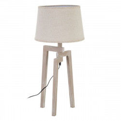 Desk lamp White Linen Wood 60 W 220 V 240 V 220-240 V 30 x 30 x 66 cm