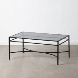 Table Basse 100 x 60 x 45,5 cm Verre Métal