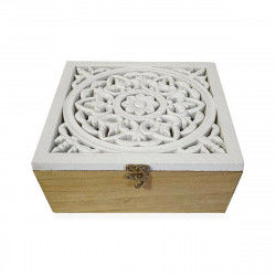 Decorative box Versa 23,5 x 9,5 x 23,5 cm MDF Wood