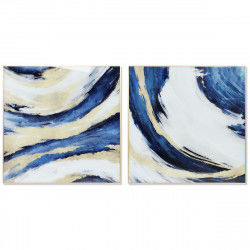 Painting DKD Home Decor 100 x 2,5 x 100 cm Abstract Modern (2 Units)