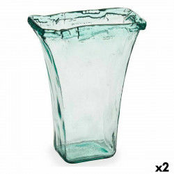 Vase 27 x 34,5 x 14 cm Crystal Transparent (2 Units)