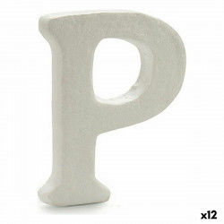 Letter P White polystyrene 1 x 15 x 13,5 cm (12 Units)