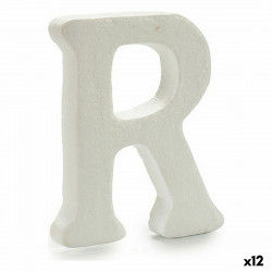 Letter R White polystyrene 15 x 12,5 cm (12 Units)