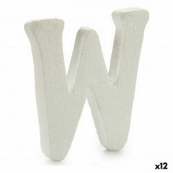 Letter W White polystyrene 1 x 15 x 13,5 cm (12 Units)