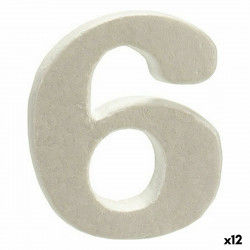 Number 6 White polystyrene 2 x 15 x 10 cm (12 Units)