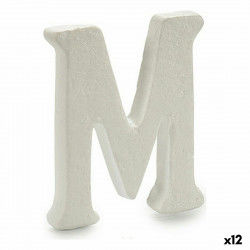 Letter M White polystyrene 1 x 15 x 13,5 cm (12 Units)