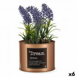 Decorative Plant Lavendar Can Purple Metal Copper Green Plastic 10 x 18 x 10...