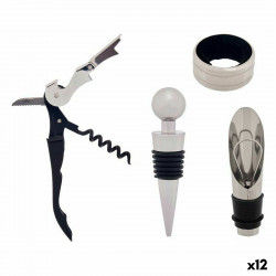 Set of Wine Accessories Black Silver Stainless steel (12 Units)