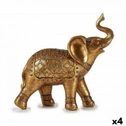 Dekorativ figur Elefant Gylden 27,5 x 27 x 11 cm (4 enheder)