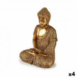 Decorative Figure Buddha Sitting Golden 18 x 33 x 22,5 cm (4 Units)