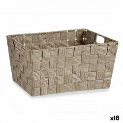 Multi-purpose basket Brown Cloth 5 L 30,4 x 14 x 20 cm (18 Units)