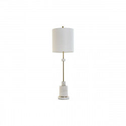 Lampe de bureau DKD Home Decor Blanc Doré Métal Marbre 50 W 220 V 25 x 25 x...