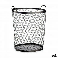 Basket Black Metal 40 L 31 x 54,7 x 46,5 cm (4 Units)