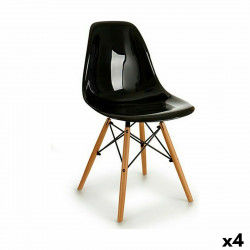 Dining Chair Kirk Black 53 x 82 x 47 cm (4 Units)